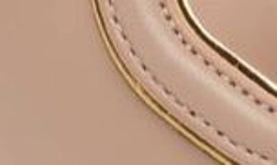 Shop Valentino Vlogo Cutout Slide Sandal In Rose Cannelle/ Antique Brass