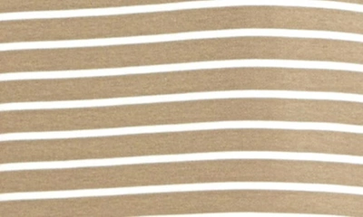 English Factory Stripe Pocket Cotton Blend Minidress In Taupe Multi