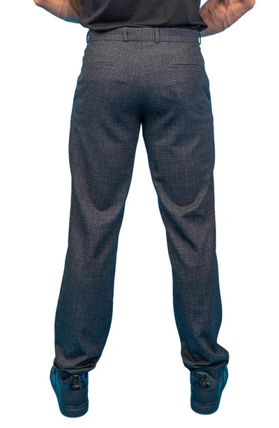 Maceoo Squared Black Stretch Flat Front Pants In Black