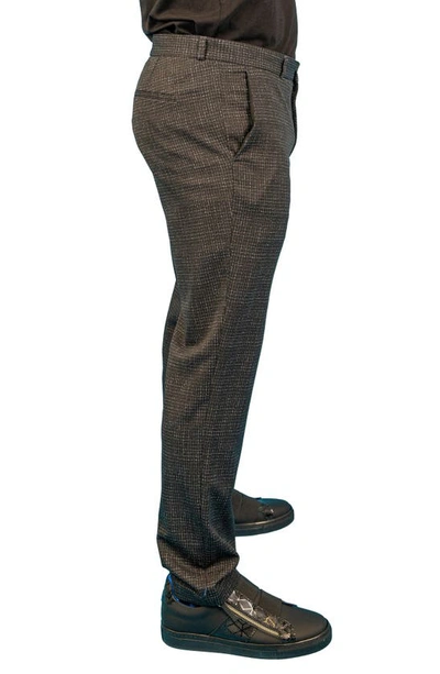 Maceoo Squared Black Stretch Flat Front Pants In Black