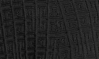 Shop Givenchy 4g Jacquard Knit Long Sleeve Minidress In Black