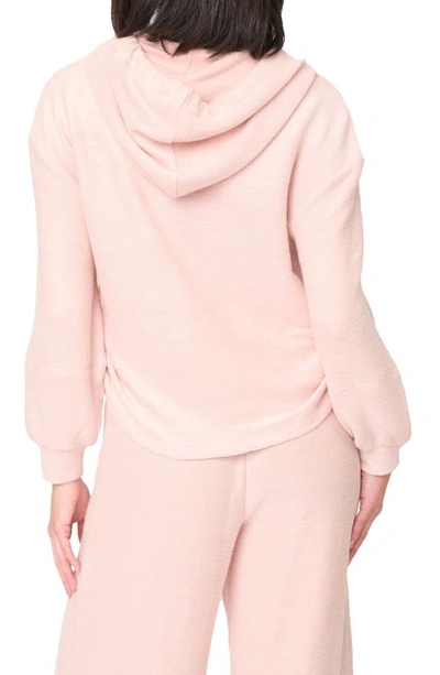 Shop Gibsonlook Low Key Luxe Rib Hoodie In Pink Whip