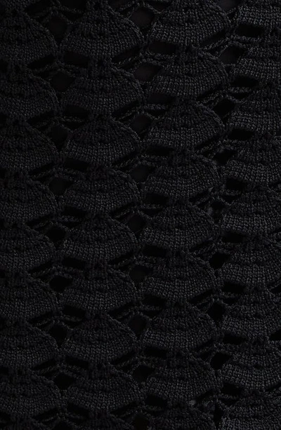 Dolce & Gabbana Campanula Floral-pattern Crochet Skirt In N0000nero