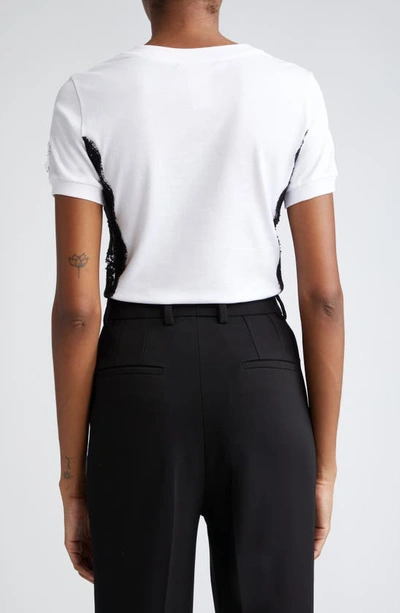 Dolce & Gabbana Logo Plaque T-shirt With Lace Inserts In Variante Abbinata