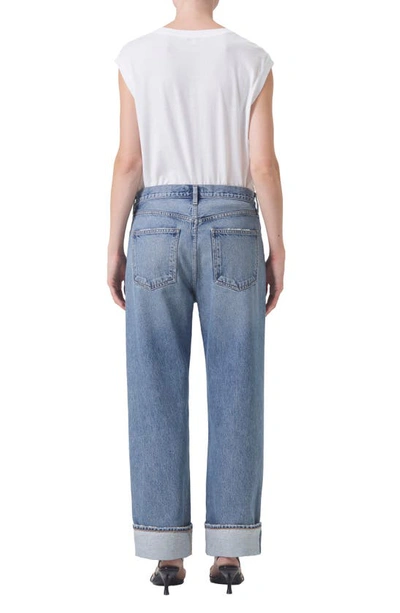 Shop Agolde Fran High Waist Wide Straight Leg Jeans In Invention