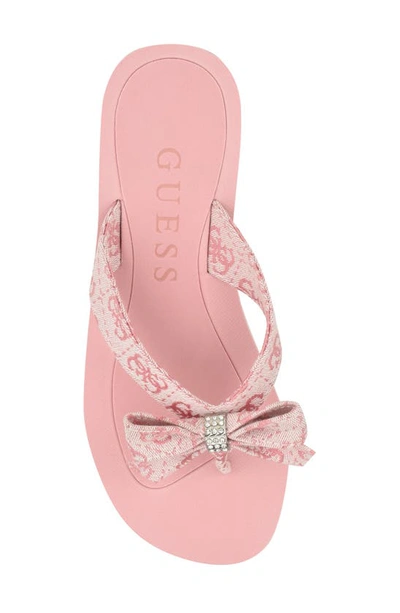 Shop Guess Tuta Flip Flop In Medium Pink 661