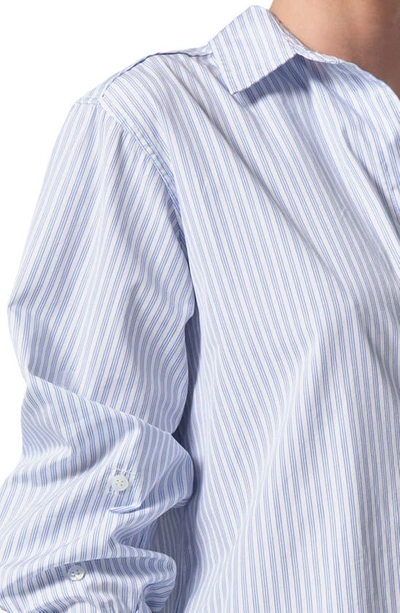 Shop Citizens Of Humanity Shay Stripe Cotton Button-up Shirt In Mashu Stripe