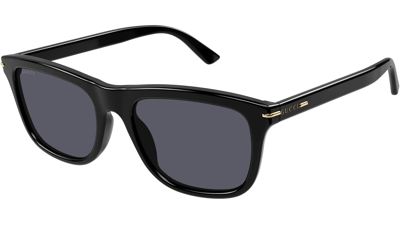 Shop Gucci Grey Square Mens Sunglasses Gg1444s 001 55 In Black / Grey