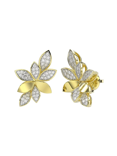 Marchesa Wild Flower Yellow Gold Earrings In Yellow Gold