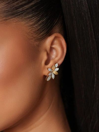 Marchesa Wild Flower Yellow Gold Earrings In Yellow Gold