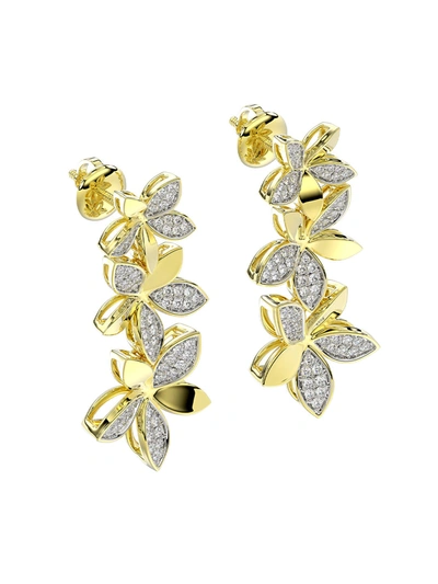 Marchesa Wild Flower Yellow Gold Earrings In Yellow Gold