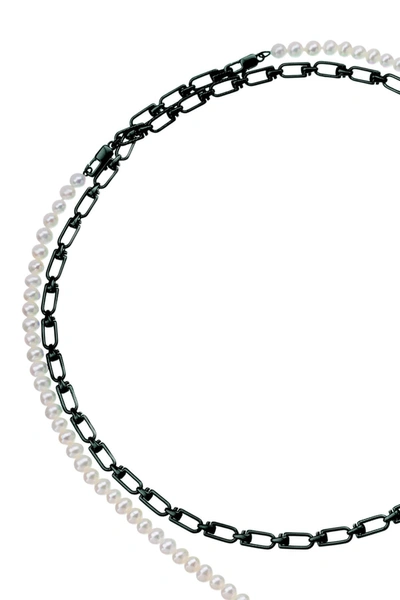 Shop Eéra 'reine' Double Necklace With Pearls