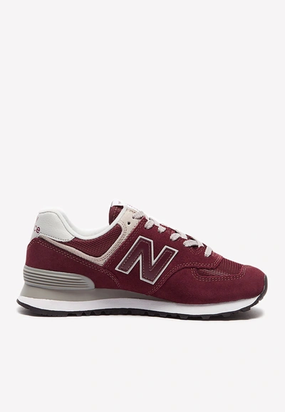 Shop New Balance 574v3 Low-top Sneakers In Burgundy