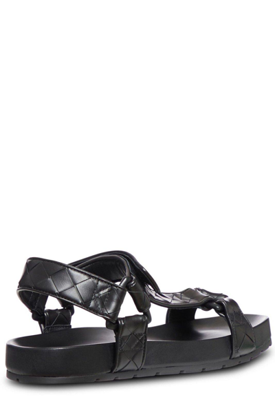 Shop Bottega Veneta Slingback Trip Sandals In Black