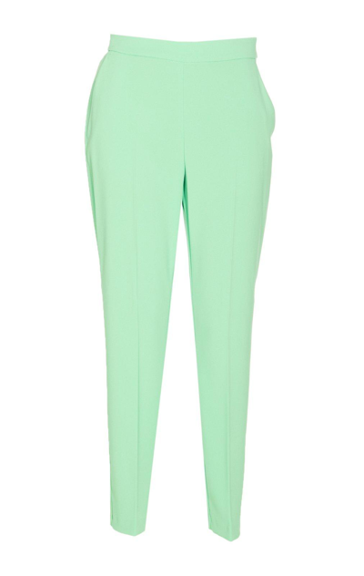 Shop Pinko Concealed Zipped Tapered-leg Trousers In Verde