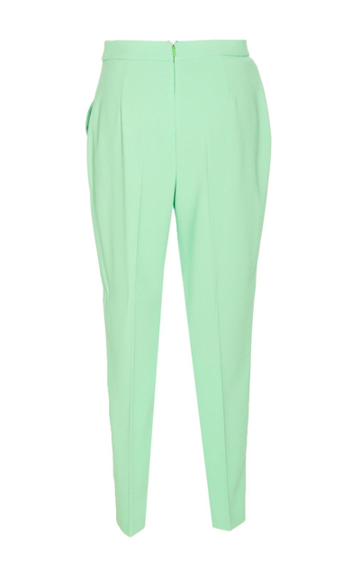 Shop Pinko Concealed Zipped Tapered-leg Trousers In Verde