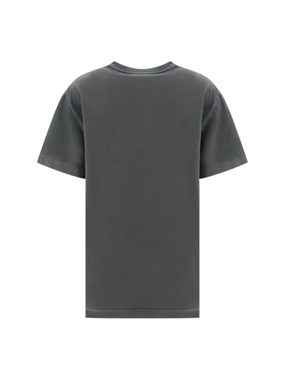 Shop Alexander Wang T-shirt In Soft Obsidian