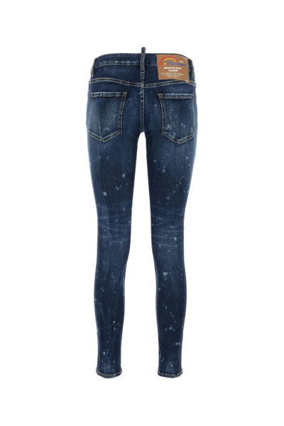 Shop Dsquared2 Stretch Denim Jennifer Jeans In Blue