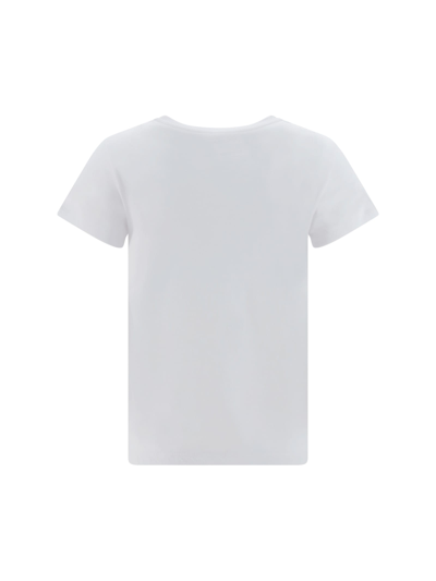 Shop Pinko Bussolotto T-shirt In Bianco Brill.