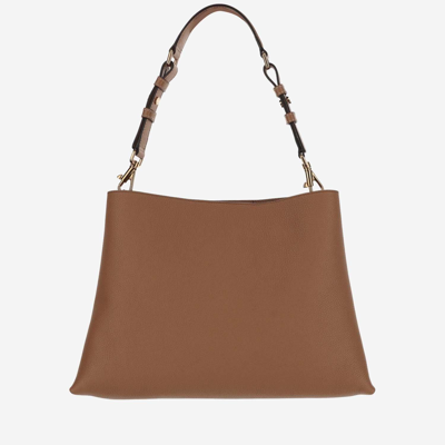 Shop Tod's Medium T Timeless Logo Plaque Tote Bag In Cuoio