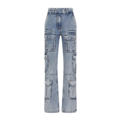 Shop Givenchy Cargo Jeans In Azzurro