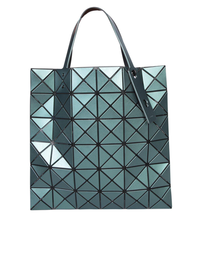 Shop Bao Bao Issey Miyake Lucent Metallic Top Handle Bag In Verde