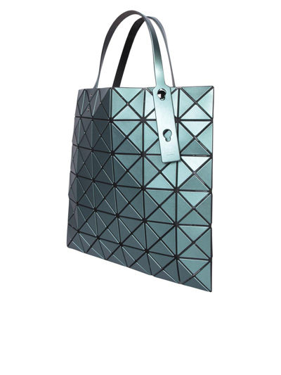 Shop Bao Bao Issey Miyake Lucent Metallic Top Handle Bag In Verde