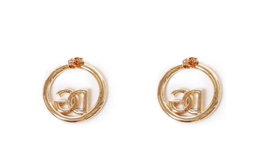 Shop Dolce & Gabbana Dg Logo Embellished Hoop Earrings