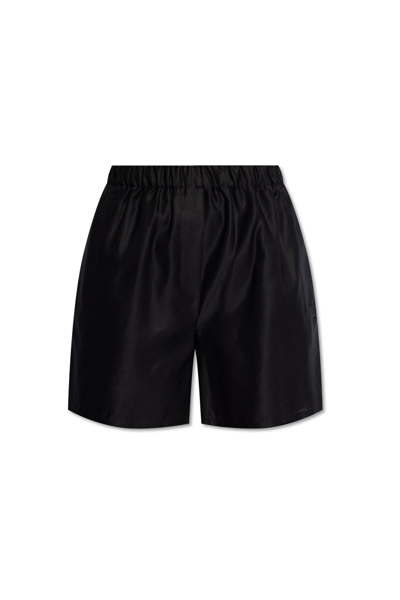 Shop Max Mara Piadena Shorts With Logo