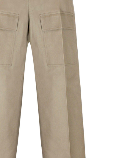 Shop Gucci Wide-leg Cargo Trousers In Cereal