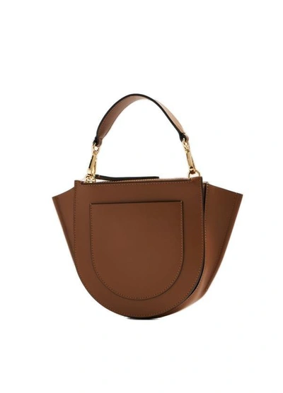 Shop Wandler Hortensia Mini Top Handle Bag In Brown