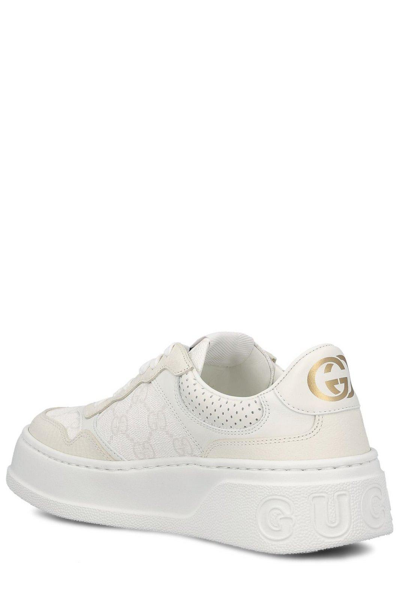 Shop Gucci Panelled Low-top Sneakers In White