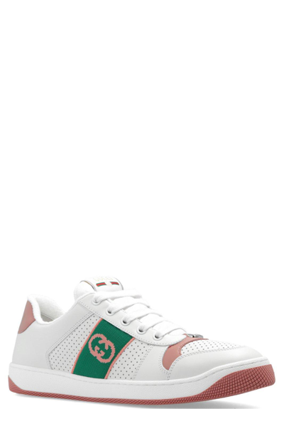 Shop Gucci Screener Low-top Sneakers In White