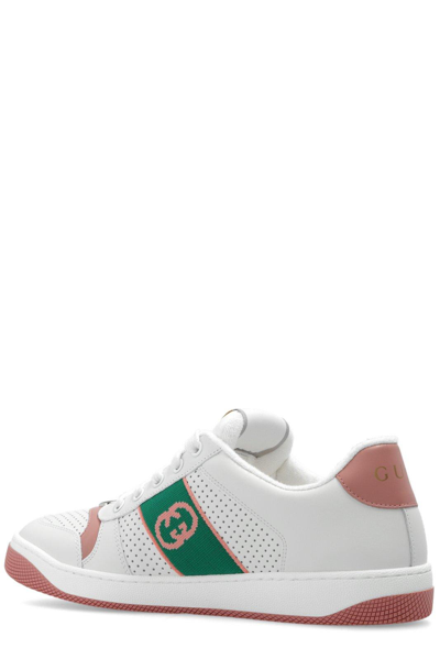 Shop Gucci Screener Low-top Sneakers In White
