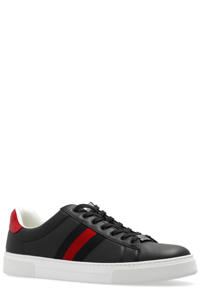 Shop Gucci Ace Low-top Sneakers In Black