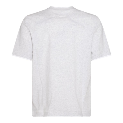 Shop Brunello Cucinelli Logo-embroidered Crewneck T-shirt In White