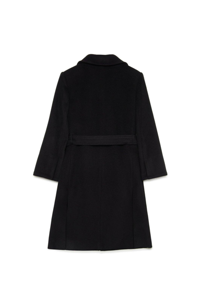 Shop Max&amp;co. Belted Single-breasted Long Sleeevd Coat In Black