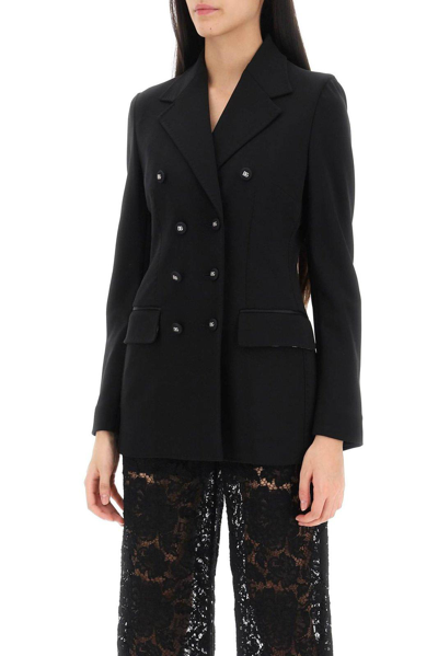 Shop Dolce & Gabbana Double-breasted Turlington Jacket In Nero