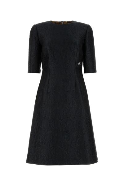 Shop Dolce & Gabbana Black Jacquard Dress In Nero