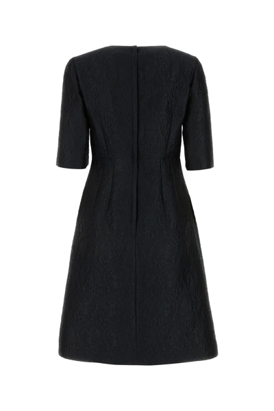 Shop Dolce & Gabbana Black Jacquard Dress In Nero