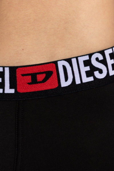 Shop Diesel 3 Pack Logo Waistband Boxers In Black