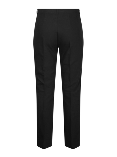 S Max Mara Conico High Waist Straight Leg Trousers In Nero