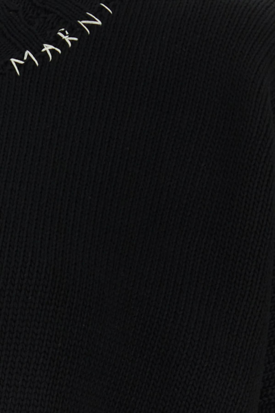 Shop Marni Black Cotton Sweater
