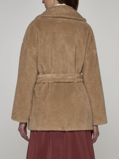 Shop Weekend Max Mara Ramino Teddy Short Coat In Sabbia