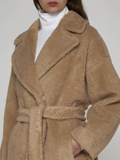 Shop Weekend Max Mara Ramino Teddy Short Coat In Sabbia