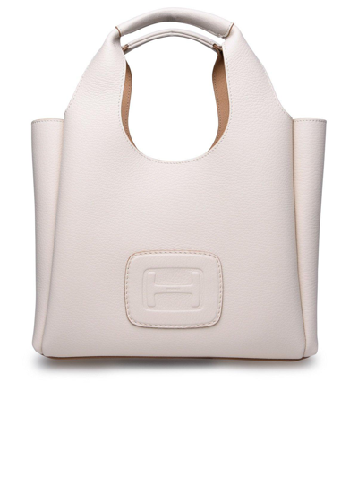 Shop Hogan Logo Embossed Medium Top Handle Bag