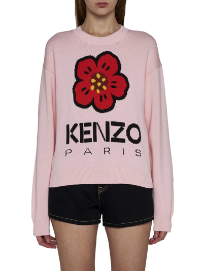 Shop Kenzo Sweater In Faded Pink
