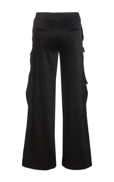 Shop Off-white Straight Leg Cargo Trousers In Black Blac