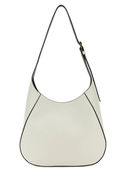 Shop Prada White Leather Shoulder Bag