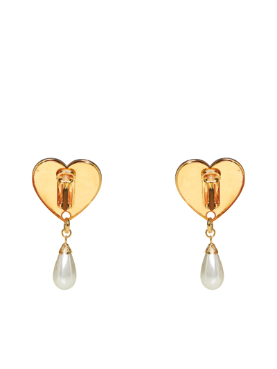 Shop Alessandra Rich Earrings In Cry Gold